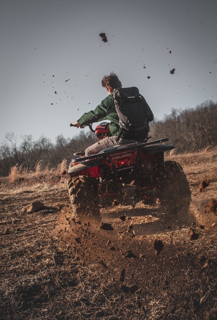 riding an atv